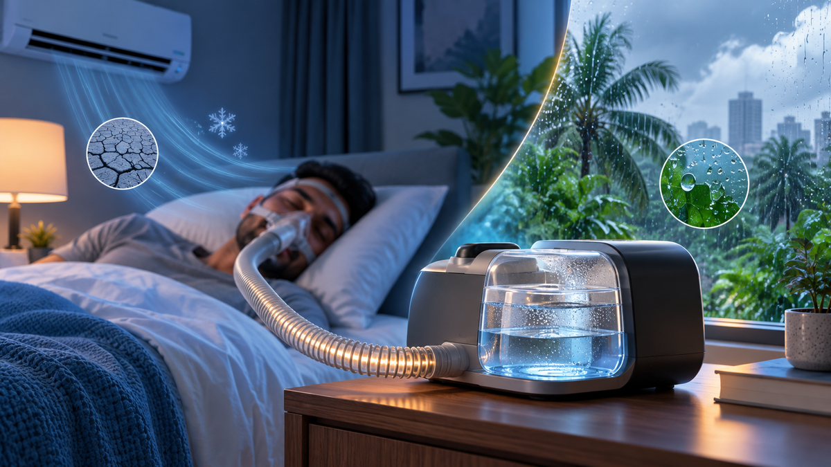CPAP Humidifier Guide for Dryness, Monsoon Weather and Air-Conditioned Rooms