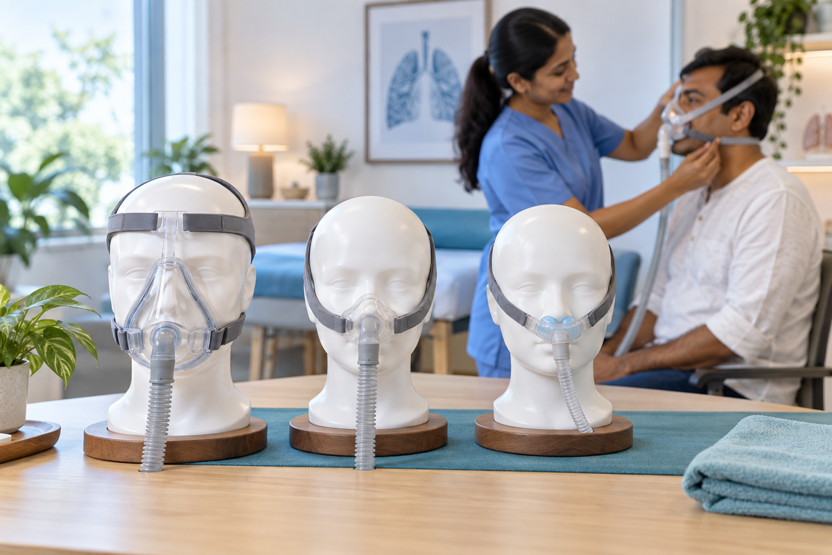 Full-face nasal and nasal-pillow CPAP mask types
