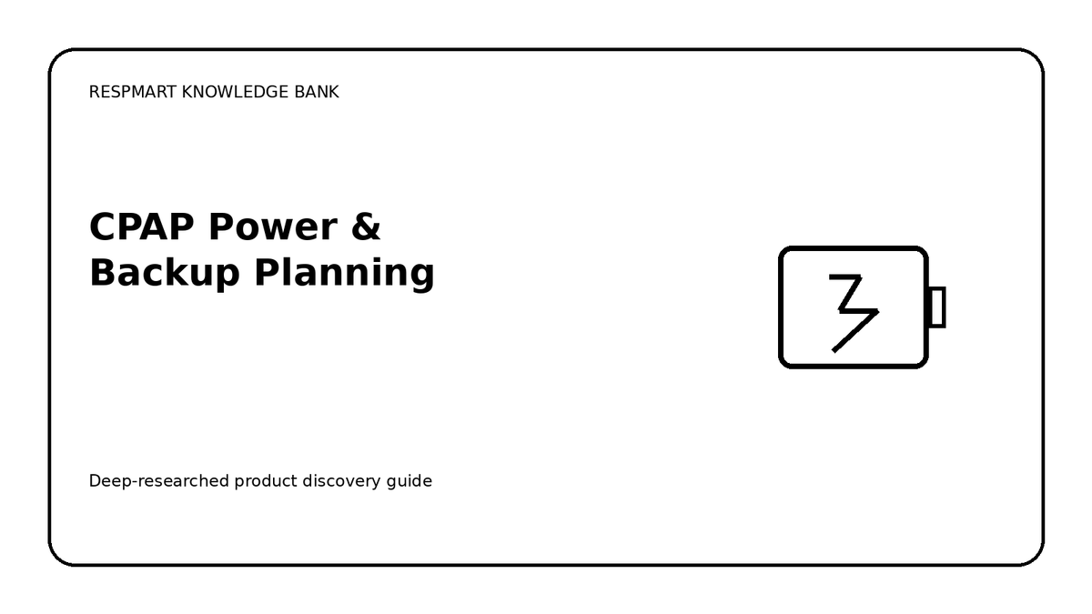 CPAP power supplies adapters and battery backup planning India