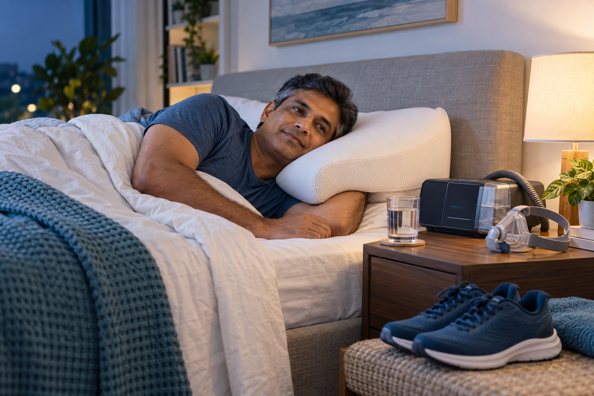 Healthy home routine for managing sleep apnea