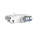 Oxymed AirSmart BPAP ST BiPAP device with LCD display and rotary control knob in front and a detachable humidifier.