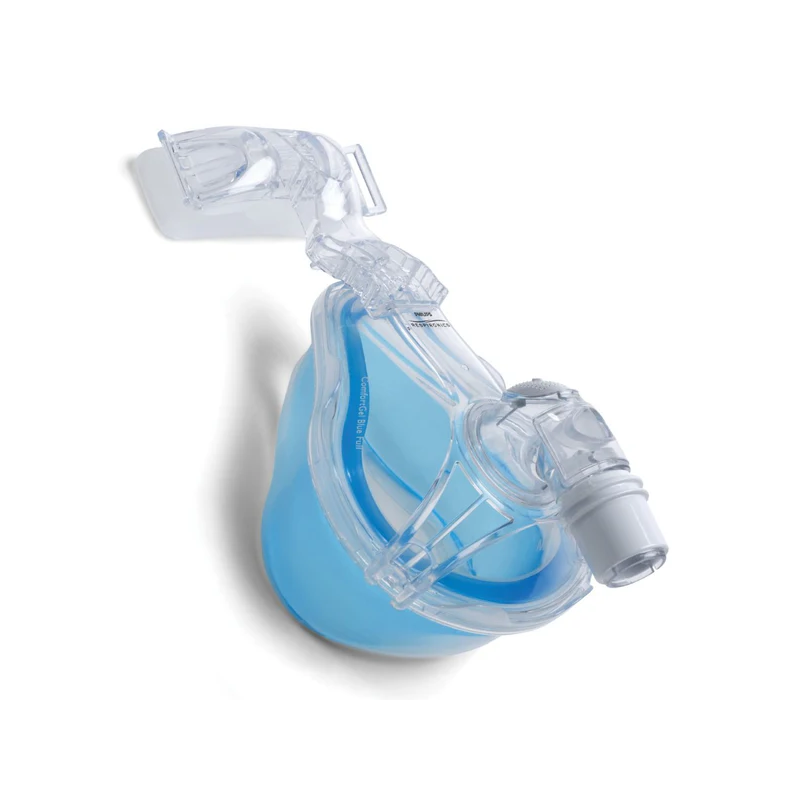 Philips Respironics TrueBlue Full Face Mask with gel forehead pads and easy-to-use clips for effective CPAP therapy.