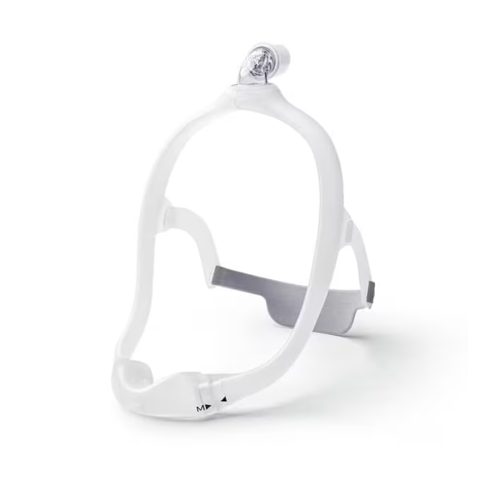 Side view of Philips Respironics DreamWear Under-the-Nose Nasal Mask for CPAP therapy.