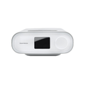 Philips Respironics DreamStation Auto CPAP has a compact, sleek design with an LCD display and a rotary control knob on the front.