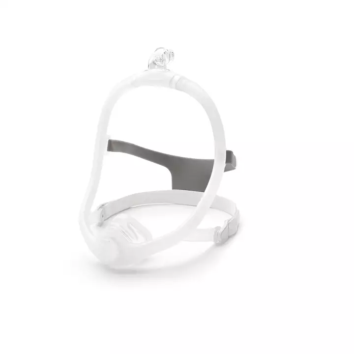 Philips Respironics DreamWisp CPAP Nasal mask with headgear, silicone frame, and nasal cushion