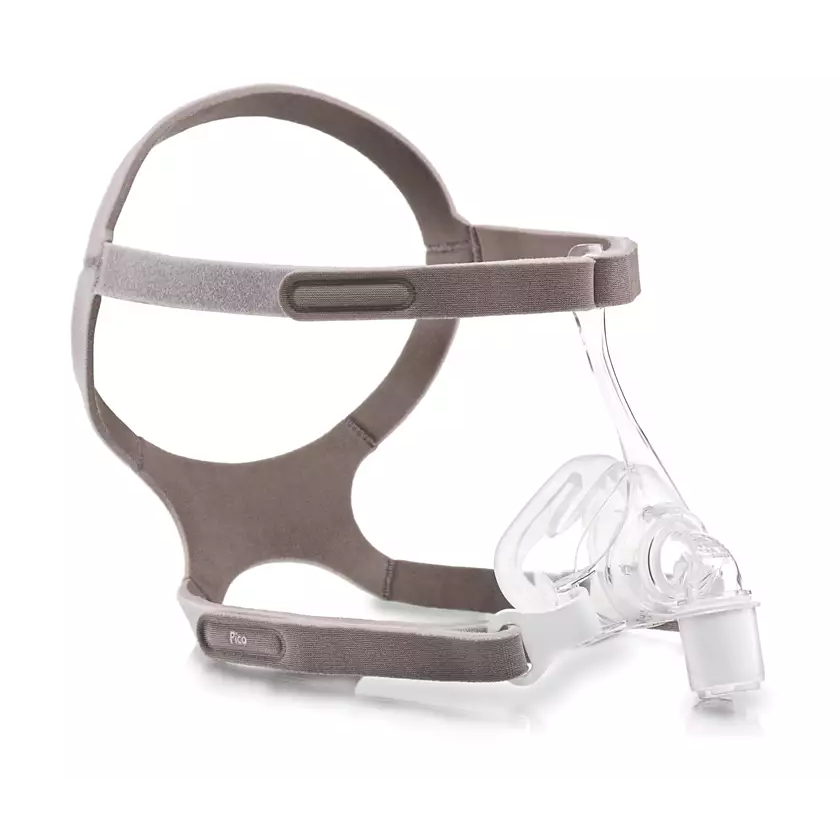 Close-up of the Philips Respironics Pico Nasal Mask with headgear.