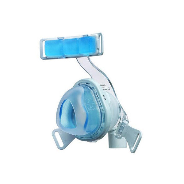 Philips Respironics TrueBlue Nasal Mask with gel forehead pads and easy-to-use clips for effective CPAP therapy.