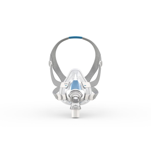 ResMed AirFit F20 Full Face Mask with Headgear and Magnetic Clips for Effective CPAP Therapy.
