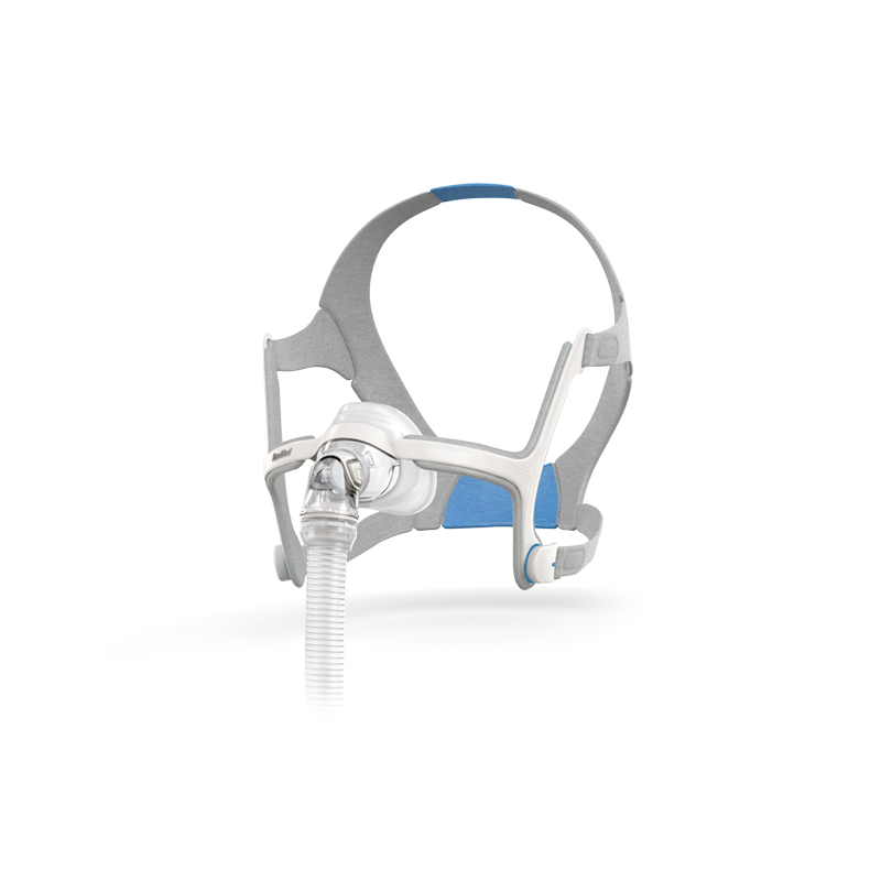 Side view of ResMed AirFit N20 Nasal Mask with Headgear and Magnetic Clips.